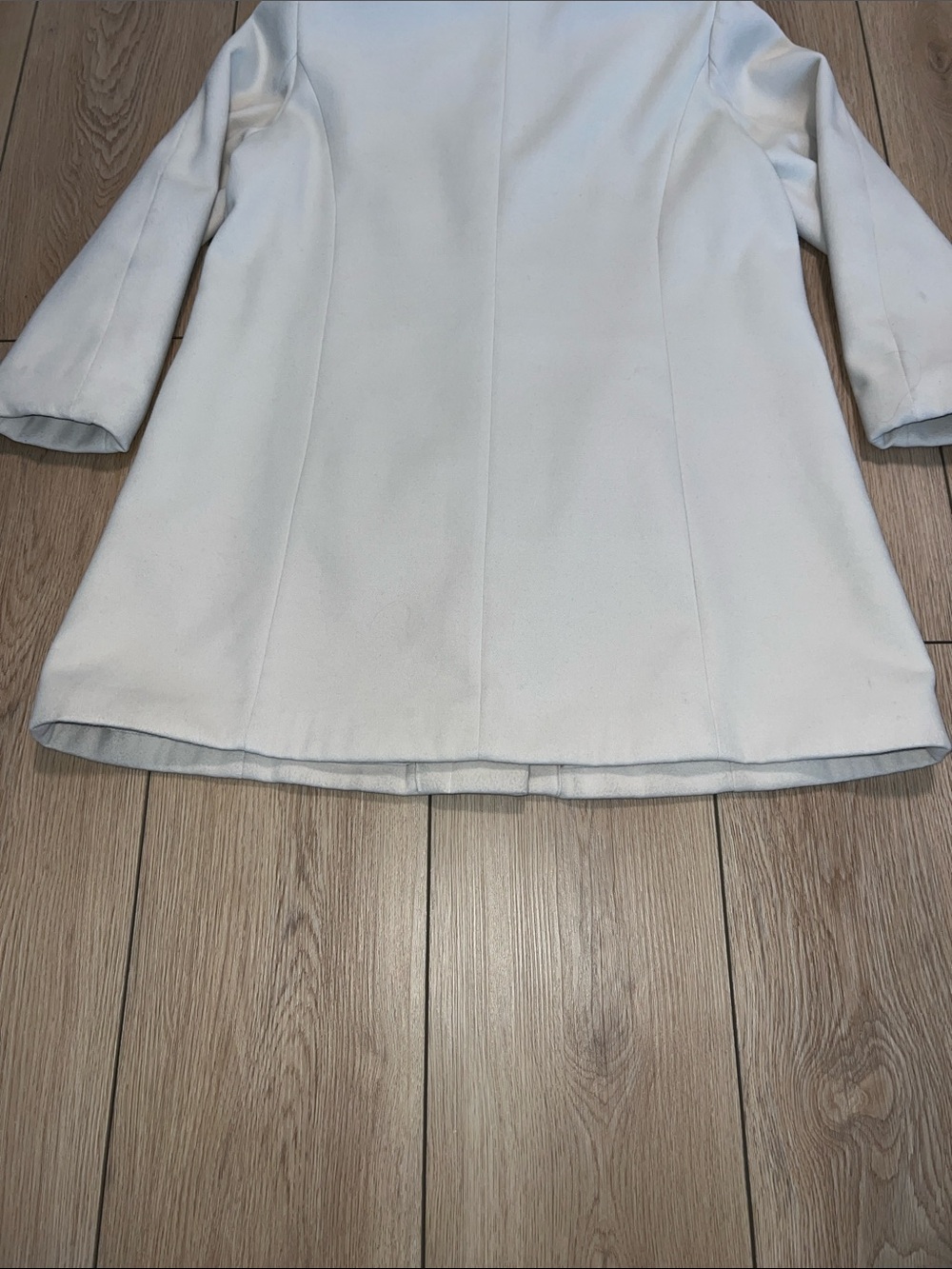 cleo Cream A-Line Stand Collar Trench Coat - Picture 12 of 14